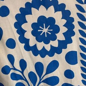 Boden Blue and White Maxi Dress with Floral Print